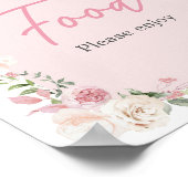 Floral Arch Baby in Bloom Baby shower Eten Poster (Hoek)