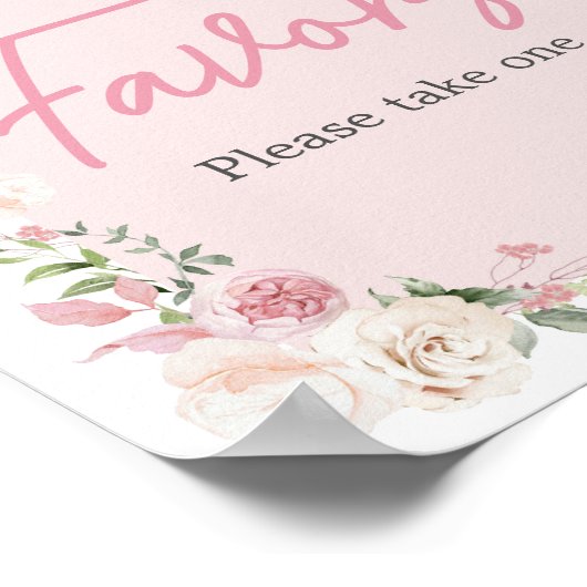 Floral Arch Baby in Bloom Baby shower Favors Poster (Hoek)