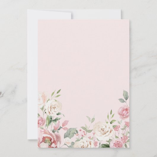 Floral Arch Baby in Bloom Baby shower Kaart (Achterkant)