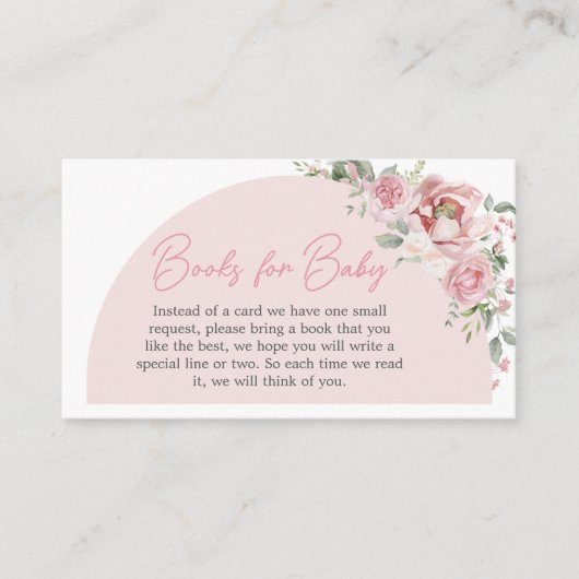Floral Arch Baby in Bloom Boeken voor Baby Informatiekaartje (Voorkant)
