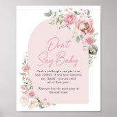 Floral Arch Baby in Bloom Zeg geen Baby Poster (Voorkant)