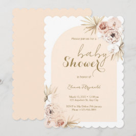 Floral Arch Baby shower Uitnodiging