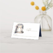 Floral Arch Bruiloft Waterverf Plaatskaartje (Voorkant)