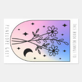 Floral Arch Celestial Hologram Pastel Boek Bord Rechthoekige Sticker (Voorkant)
