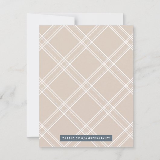  Floral Arch Custom Stationery - Beige (Achterkant)