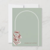 Floral Arch Custom Stationery - Groen (Voorkant)