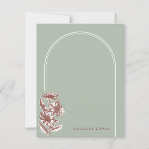 Floral Arch Custom Stationery - Groen