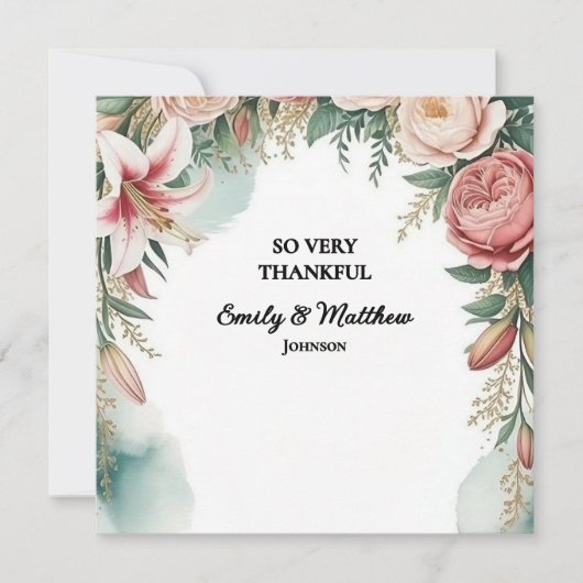 Floral Arch Designer Bedankt Card (Voorkant)