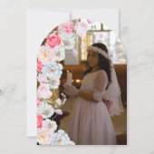 Floral Arch Eerste Communie Bedankt Card Kaart (Voorkant)