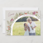 Floral Arch Foto Happy Moederdag Grammy Kaart (Voorkant)