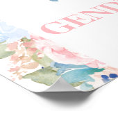 Floral Arch Gender onthullen welkomstteken Poster (Hoek)