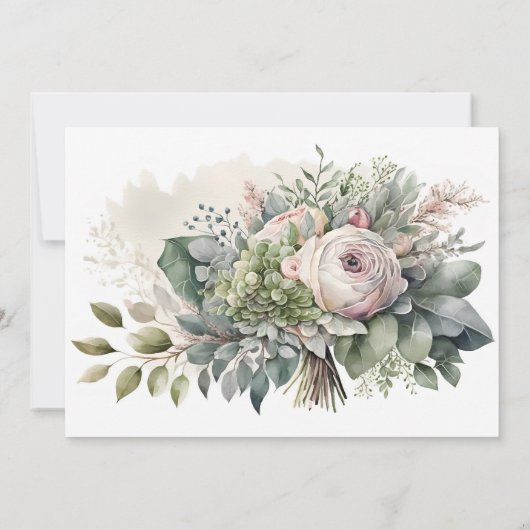 Floral Arch Greenery Wedding Save the Date Kaart (Achterkant)
