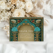 Floral Arch Islamic Wedding Bedankkaart
