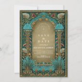 Floral Arch Islamic Wedding Save The Date (Voorkant)