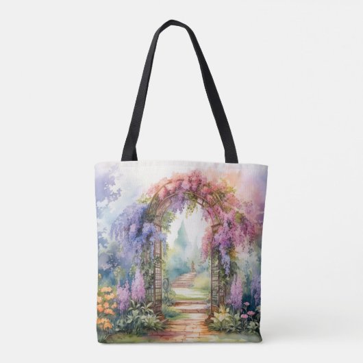 Floral Arch Landscape Tote Bag (Achterkant)