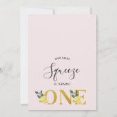 Floral Arch Ons belangrijkste plein 1e verjaardag Kaart (Achterkant)