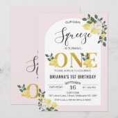 Floral Arch Ons belangrijkste plein 1e verjaardag Kaart (Voorkant / Achterkant)