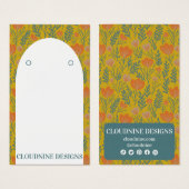 Floral Arch Oorbel Gouden Sieraden Display Kaart (Voorkant /achterkant)