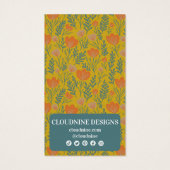 Floral Arch Oorbel Gouden Sieraden Display Kaart (Achterkant)