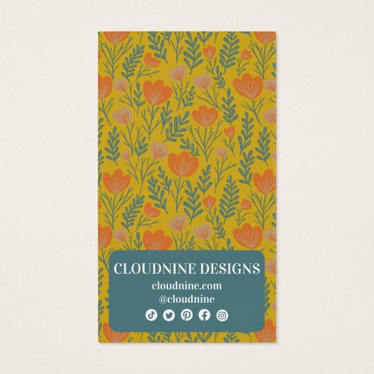 Floral Arch Oorbel Gouden Sieraden Display Kaart (Achterkant)