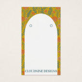 Floral Arch Oorbel Gouden Sieraden Display Kaart (Voorkant)