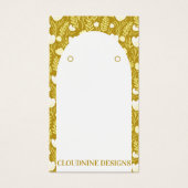 Floral Arch Oorbel Gouden Sieraden Display Kaart (Voorkant)