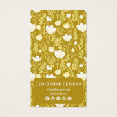 Floral Arch Oorbel Mosterd Sieraden Display Kaart (Achterkant)