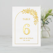 Floral Arch REAL FOLIE Tafelnummer Kaart (Staand Voorkant)