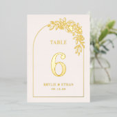 Floral Arch REAL FOLIE Tafelnummer Kaart (Staand Voorkant)