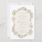 Floral Arch Spring Wedding Repetitie Diner I Kaart (Voorkant)