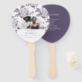 Floral Arch Trouwprogramma Handwaaier (Voorkant en achterkant)