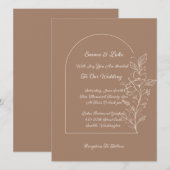 Floral Arch Wedding Invitation Kaart (Voorkant / Achterkant)