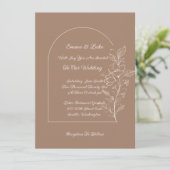 Floral Arch Wedding Invitation Kaart (Staand voorkant)