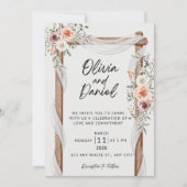  Floral Arch Wedding Invitation Kaart (Voorkant)