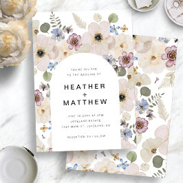 Floral Arch Wedding Uitnodiging