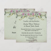 Floral Arch Wedding Uitnodiging (Voorkant / Achterkant)