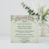Floral Arch Wedding Uitnodiging (Staand voorkant)