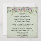 Floral Arch Wedding Uitnodiging (Voorkant)