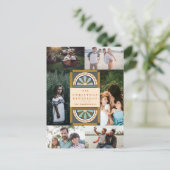 Floral Arches met kerstmultifoto Feestdagenkaart (Staand voorkant)