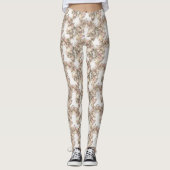 Floral Arches Pattern – Graceful Curved Botanical  Leggings (Voorkant)