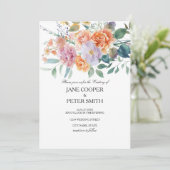 Floral arrangement. Budget Wedding Invitation Kaart (Staand voorkant)