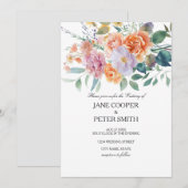 Floral arrangement. Budget Wedding Invitation Kaart (Voorkant / Achterkant)
