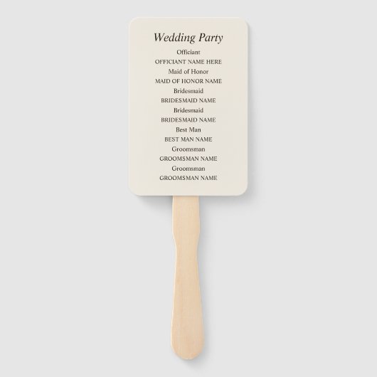 Floral Arrangement Handwaaier (Achterkant)