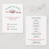 Floral Arrow Spell Jar Candle Kit Product Line Visitekaartje (Voorkant / Achterkant)