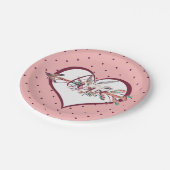 Floral arrow valentijn papieren bordje (Gekanteld)