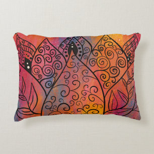  Floral Art Accent Kussen