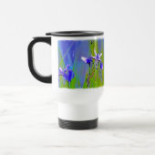 Floral Art Blue Iris Waterverf Reisbeker (Links)