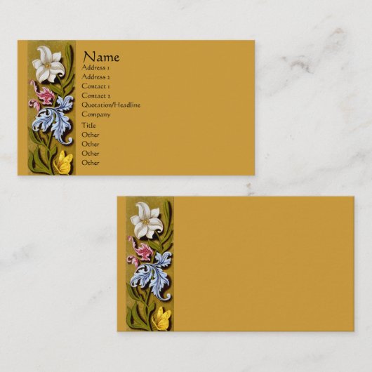 Floral Art Border Visitekaartje (Voorkant / Achterkant)
