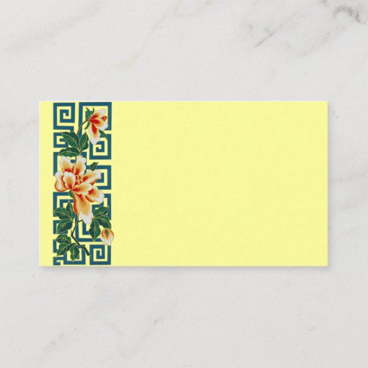 Floral Art Border Visitekaartje (Achterkant)