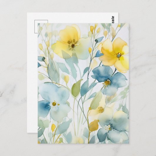 Floral Art Briefkaart (Voorkant / Achterkant)